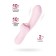 Vibro -roller with a caressing tongue Jos Orali, 22 cm, silicone, pink color