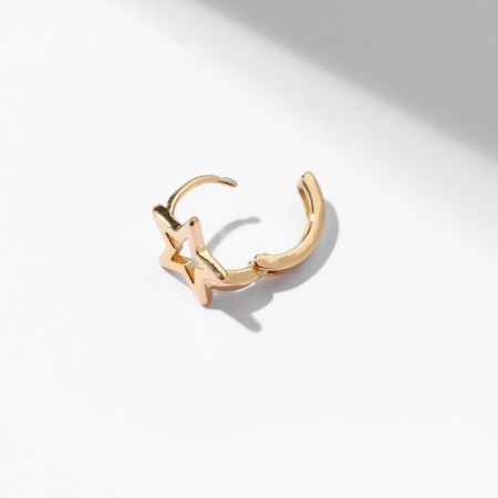 Piercing in the ear (Helix) "Star", d = 10 mm, color gold-1