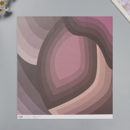 Scrapbooking paper "petals" density 180 grams set 5 pcs 30.5x32 cm-2