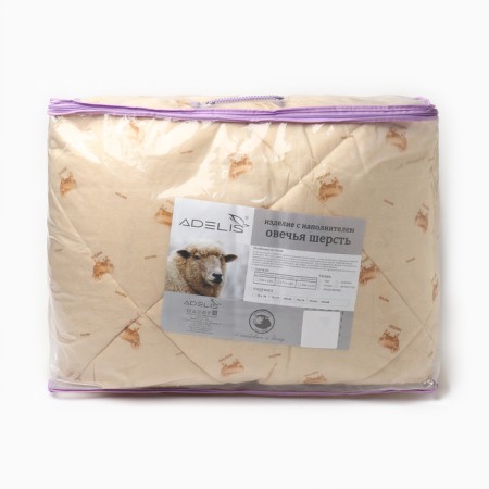 Blanket 172*205 cm sheep wool, weight 2.1 kg, p/e-3