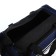 Road bag with lightning, 3 outer pockets, long belt, black/blue color
