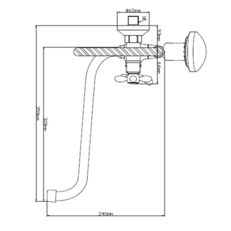 BUSH BAUOU BA5318-3-C007-B702 bath, pour 310 mm, shower set, brass, chrome-3