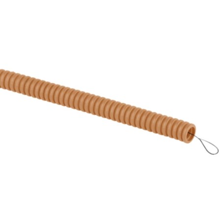 Pipe corrugated PVC ERA GOFR-16-25-PSC-P light pine D 16 mm, with probe, 25 m