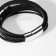 Bracelet Skin "Cross" 5 threads, silver-black color, 21 cm