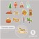 Stickers for creativity "New Year's fairy tale" embossing gold set 48 pcs 9x7x0.8 cm