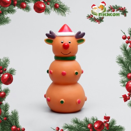 Brying toy "Olenenok 3x" for dogs, 12 x 6 cm