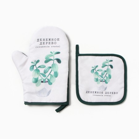 Kitchen "cash tree" mittens-seizure 20x27cm, severity 17x17cm 100% p/e-1