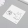 Tattoo on the body black "fishing cat" 6x6 cm