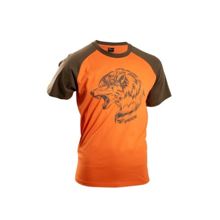T -shirt Pride Dark Wolf, size 44, orange color, khaki
