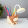 Levnok table lamp LED USB AKB yellow-chocolate 7.5x13x29 cm Risalux