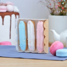 Box for cookies, craft, 12 x 12 x 3 cm