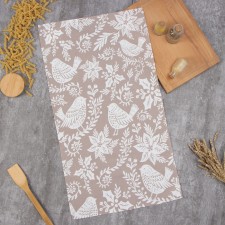 Ethel towel Birds (pattern) 40x73 cm, 100% HL, sarzha 190 g/m2