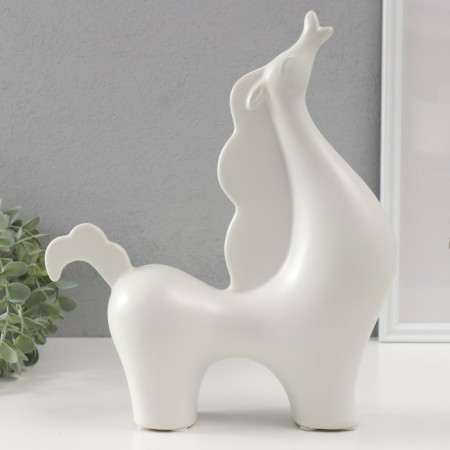Souvenir Ceramics "Proud Horse" White 7.5x26x31 cm-3