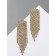 Hanging earrings with rhinestones "Waterfall" soft rhombus, white color in silver