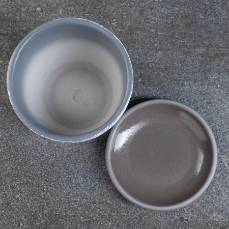 Flower Pot "Metro" Gray Beton, 0.7 liters-2