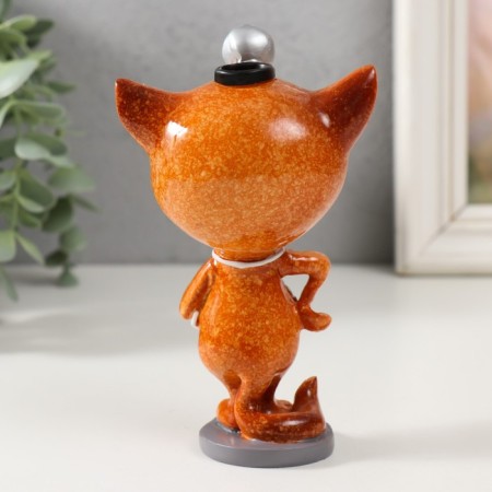Souvenir Polystone Lac "cat-doctor with a phonedoscope" 8.3x6.2x13.8 cm-2