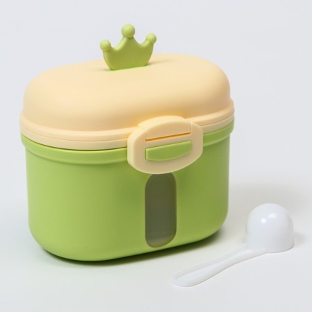 Container for storage of baby food "Crown", 240 gr., Green color-5