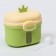Container for storage of baby food "Crown", 240 gr., Green color