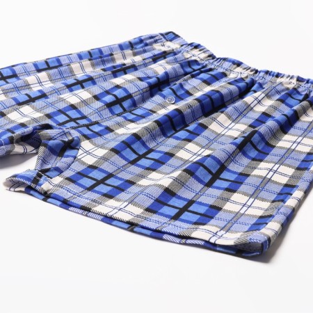 Men's panties with a button, the color of blue-white/cage, size 50-1