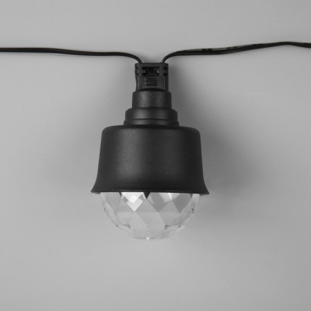 Garland “thread” 5.4 m with nozzles “disco-shara”, ip44, dark thread, 10 LED, glow red/warm white, solar battery-6