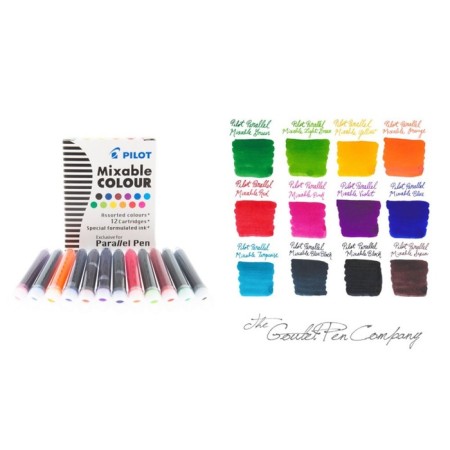 Ink cartridge Pilot, set 12 pieces for Parallel Pen (calligraphy), 12 colors, mix