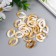 Decor for creativity plastic "Ring for the chain" Cream set 25 pcs 2.3x1.65 cm
