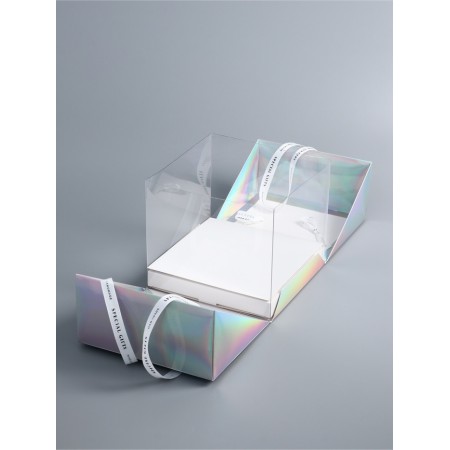 Box under the bento-port with ribbons, holography, 21 x 21 x 18 cm-2