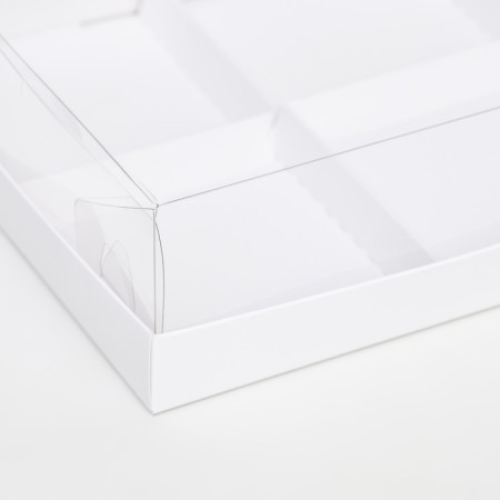 Box for mousse cakes 6 pieces, 26x17x6 white-2