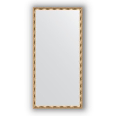 Mirror in the baguette frame - twisted gold 28 mm, 48 x 98 cm, evoForm
