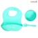 Set for feeding, food silicone, turquoise color
