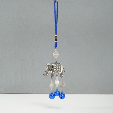 Suspension from the evil eye Metal "Elephant in Popon with bells" 21 cm-2