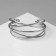 Metal Bracelet "Athena" multi -layer, silver color