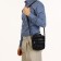 Male bag on lightning, long belt, black color