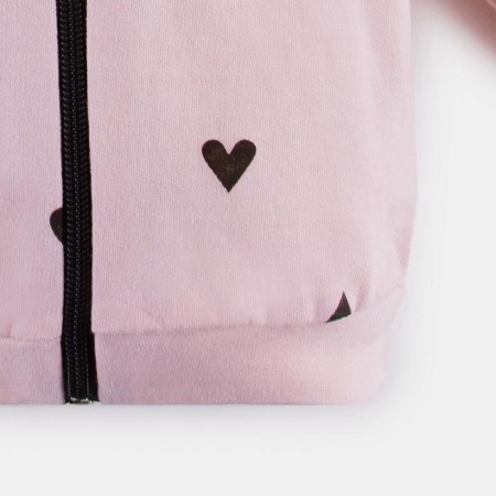 Kit: sweatshirt and pants crumb I am "hearts", pink, height 74-80 cm-3