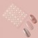 Nail stickers "Patterns", voluminous, white color