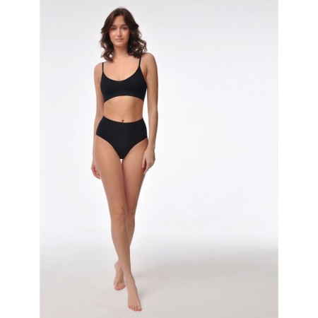 Female top on thin straps in the rubber Mirey Top V-Cutout Spala Stretta, size 46-48, black color-4