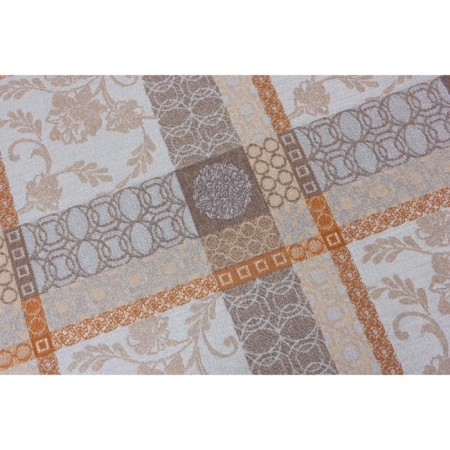 The oilcloth Lucia "Jilio", 140 cm, roll 20 pog. m, brown color-4