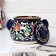 Sugar of Rishtan ceramics "Flowers", 1 l, blue