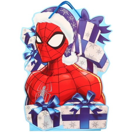 New Year. Gift package, 23x27x11.5 cm, packaging, spider-man-4