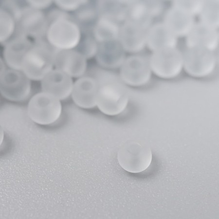 Glass 8/0 "Matte translucent. Gray" 10 g