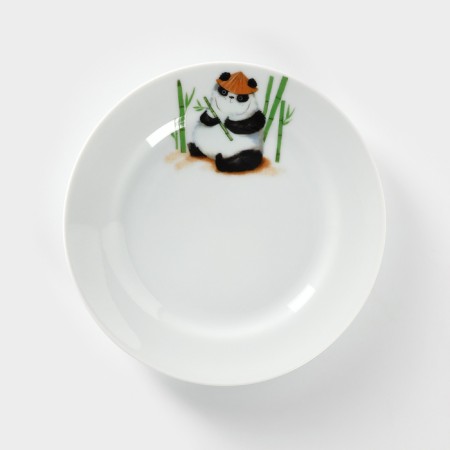 A set of porcelain dishes "Panda", 3 objects: mug 200 ml, bowl 350 ml, plate d = 17 cm-5