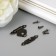 Castle metal for bronze casket + nails. set 10 pcs 2x3 cm