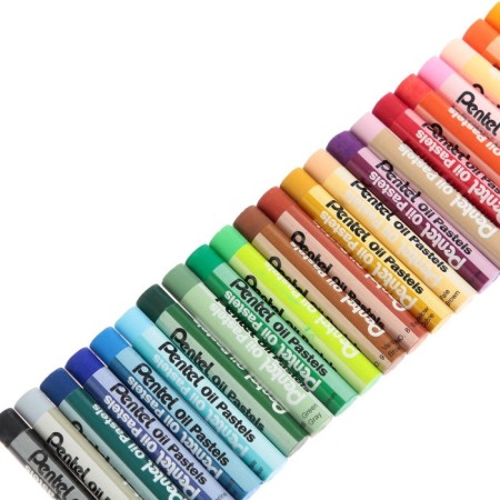 Oil pastel, 25 colors, Pentel 8/60 mm, in cardboard-3