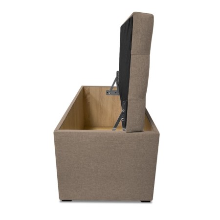 Puff with a lid and weighting, 800 × 400 × 420 mm, Velur Dream, Sand color-6