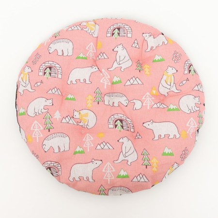 Animal sunbed "Bear in the Clouds", 40 x 40 x 10 cm, pink-2