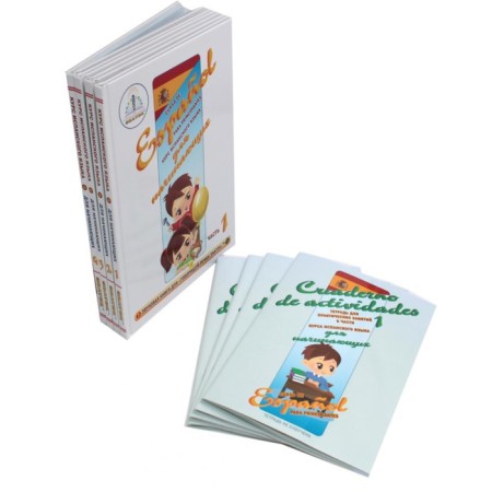 Spanish course for beginners. For the speaker's speaker "Expert". A set of 4 books and 4 notebooks