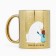 New Year's ceramic mug of heat and comfort, 330 ml, golden color