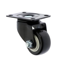 Furniture wheel, d = 65 mm, without brake, black