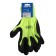 Fishing gloves, rubber, lime color