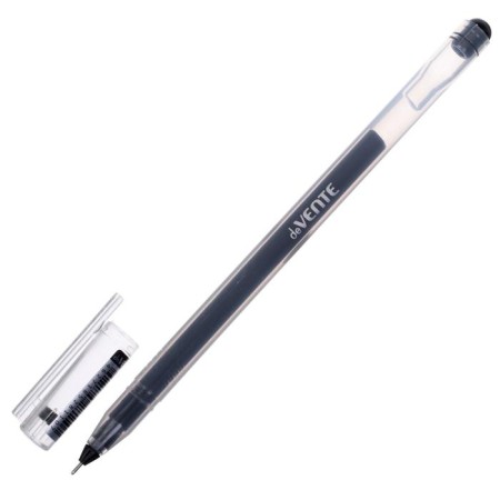 Gel pen 0.5 mm, Devente Kilometrico, black ink, increased ink, length 1200 m, transparent case, one -time housing-1